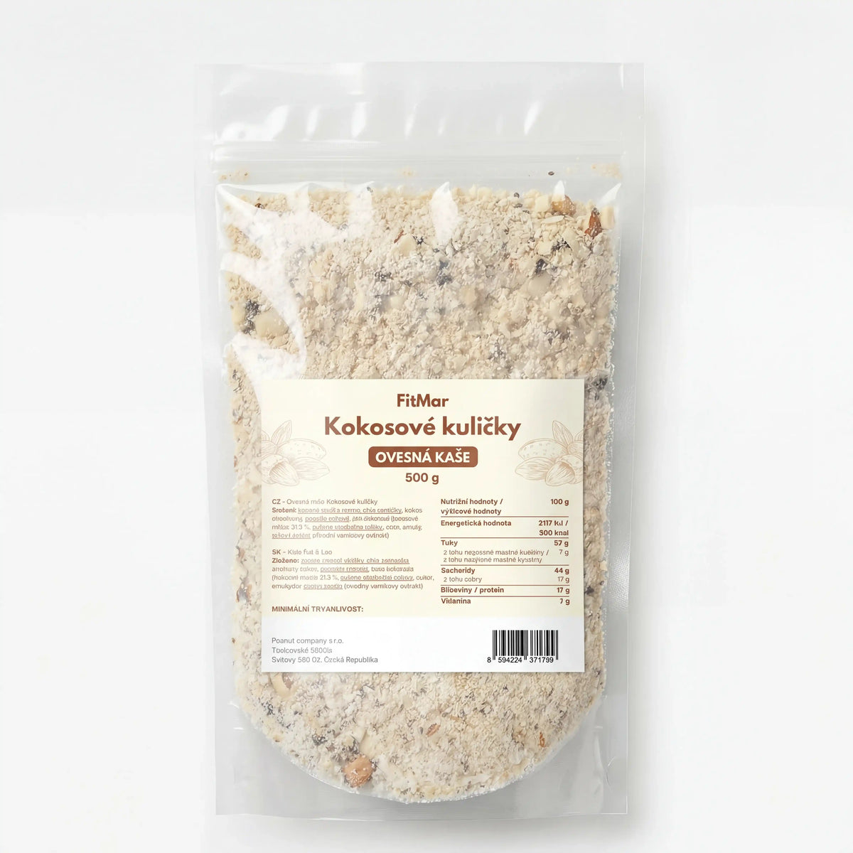Minutová ovesná kaše kokosové kuličky 500 g