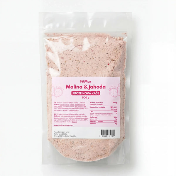 Minutová proteinová ovesná kaše Malina a jahoda 500 g