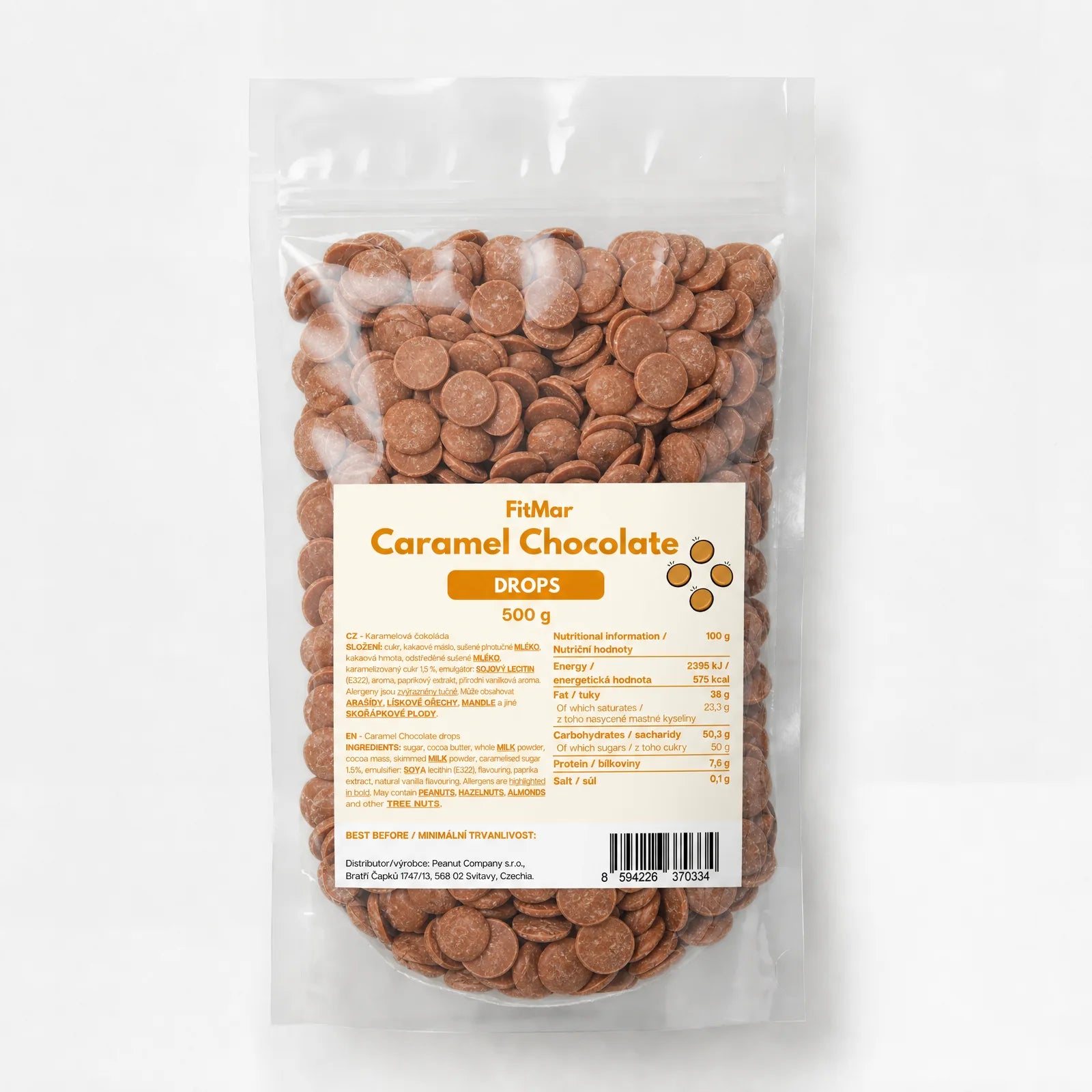 FitMar chocoladedruppels - karamelchocolade